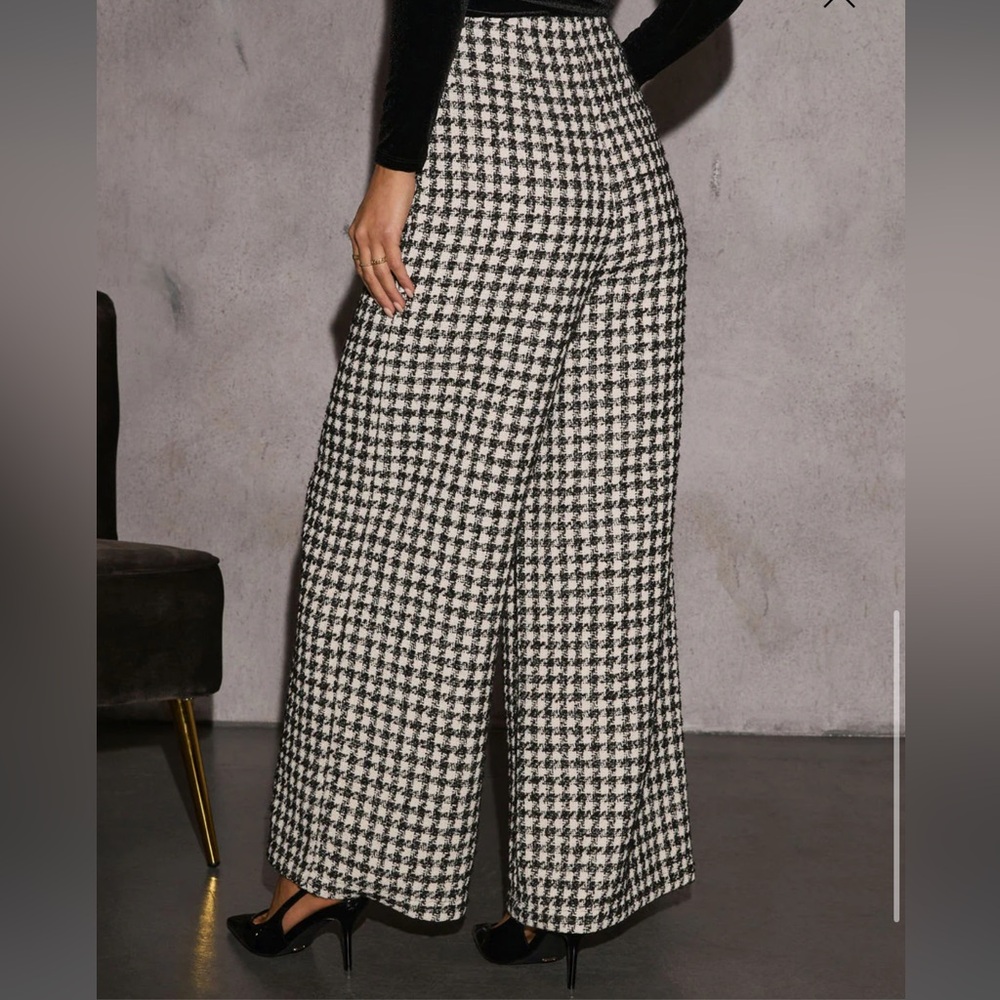 VICI NWT Houndstooth Wide-Leg Pants - Picture 4 of 15